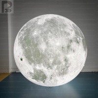 Globe terrestre et lunaire géant gonflable lumineux à LED personnalisé de 4 m pour événements sur le thème de l'espace et musées