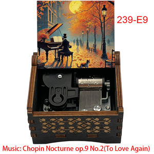 Nocturne de <span class=keywords><strong>Chopin</strong></span> Op. vintage Número 9 Caja Musical de Madera con Movimiento Mecánico, Regalo Especial para el Día de San Valentín y Cumpleaños - Product Image 3
