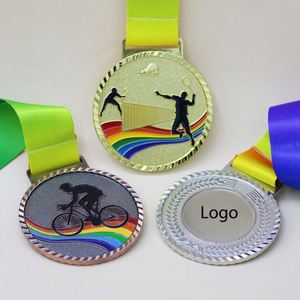 Personnalisez votre propre logo – Médaille en métal écologique imprimée offset, en alliage de zinc 3D, pour marathon, football, taekwondo, natation, course de fin de parcours - Product Image 4