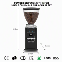 Machine à café expresso électrique, moulin à café à réglage de la finesse de mouture et dosage programmé pour barista professionnel et domestique