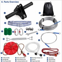Kit de tyrolienne pour parc extérieur, ensemble de poulies, balançoire de maternelle, tyrolienne pour enfants, modèle en fer et polyester