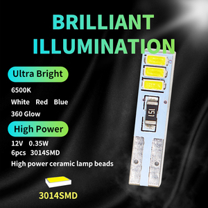 F2wolrd <span class=keywords><strong>T5</strong></span> xe tự động bảng điều khiển đèn 3014 6 <span class=keywords><strong>SMD</strong></span> đọc bảng điều khiển đèn Led siêu sáng bóng đèn trắng 12V DC - Product Image 3