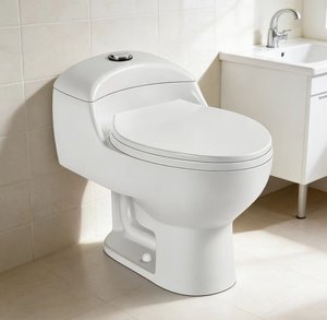 โถสุขภัณฑ์เซรามิคดีไซน์ใหม่แบบชิ้นเดียว/สุขภัณฑ์/ระบบกดน้ำสองจังหวะ ฝารองนั่งปิดแบบนุ่มนวล ความสูงที่นั่งแบบสบาย สำหรับบ้านและโรงแรม - Product Image 2