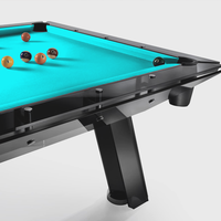 Mesa de billar de vidrio de 8 pies con tapa de comedor, conversión de ping pong, bolas de fieltro, luces para uso en interiores del hogar, diseño moderno de buena calidad