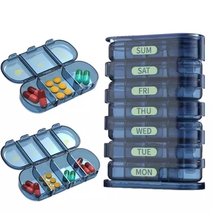 Portable Cute Weekly Pill Case Pill Storage Cases Wholesale Large Medicine Travel Pill Box 7 Days Organizer Case