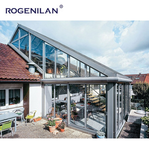 Rogenilan Villa véranda électrique panoramique couverture de patio toit étanchéité terrasse structure en acier verre trempé véranda personnalisation - Product Image 6