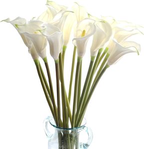 Fleurs artificielles en PU de haute qualité, grandes, effet toucher réel, Calla Lily, multicolores, imperméables, pour la décoration de Noël, de mariage, de fête et de la maison - Product Image 1