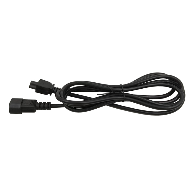 C14 to C5 Power Cord, 2.5m 1mm² Black, IEC 60320 C14 Male to C5 Female Mickey Mouse Power Cable for Laptop.