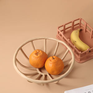 "<span class=keywords><strong>Assiette</strong></span> de fruits rétro style cercle Morandi avec rangement creux pour décorations créatives pour la maison" - Product Image 4