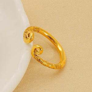 Groothandel Oneindigheidsring RVS Wukong Hoofdband 18K Goud Verguld Open Verstelbare Boeddhistische Sieraden Oneindigheid Kleine Ring - Product Image 1
