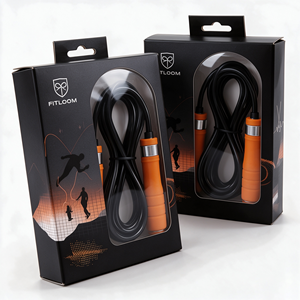 Wholesale Custom Printed Paper <b>Boxes</b> With Clear PVC <b>Display</b> Window For Rope Skipping Jump Rope Packaging - Product Image 4