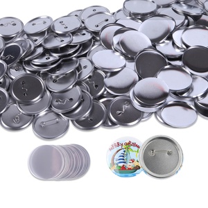 58mm(2.25in) Botão Peças Suprimentos Em Branco Pin Button Badge Material, Pin redondo para máquina fabricante de botões