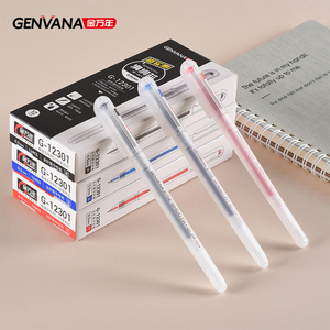 أقلام جل من جينفانا، قلم جل بسيط بجسم شفاف مصقول، سمك 0.5 مم، أقلام جل بإبرة كاملة - Product Image 2