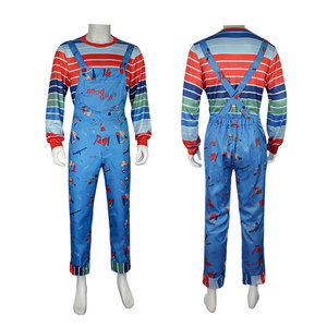 Venta caliente Película <span class=keywords><strong>de</strong></span> terror Juego <span class=keywords><strong>de</strong></span> niños <span class=keywords><strong>Chucky</strong></span> Cosplay Mono azul Disfraz Niño Halloween - Product Image 4