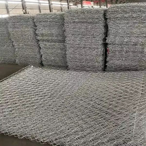 Misura tagliata e piegata 2*1*1m acciaio zincato gabbione materasso forma esagonale foro per il mantenimento della tessitura del muro - Product Image 4