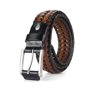 Cinturón de Cuero Trenzado Personalizado para Hombre, Diseño Hueco, Estilo Lujoso, Hecho a Mano, Diseño Personalizado, para Mujer, Transfronterizo - Product Image 5