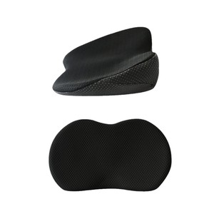 Coussin de siège de voiture en mousse à mémoire de forme, support lombaire, rehausseur de hauteur, noir, respirant, rectangulaire, pour conducteur et siège arrière - Product Image 5