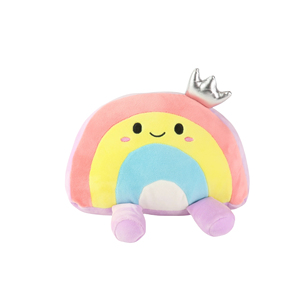 10 Inch Modern Rainbow <b>Plush</b> <b>Pillow</b> with Digital Printing Soft and Colorful Comfort for Home Model NYFY-1222 MOQ 100 - Product Image 1