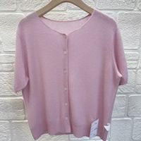 Prix usine Sikn doux cachemire Slik mélange femmes Cardigan personnalisé Logor pull à col rond avec bouton