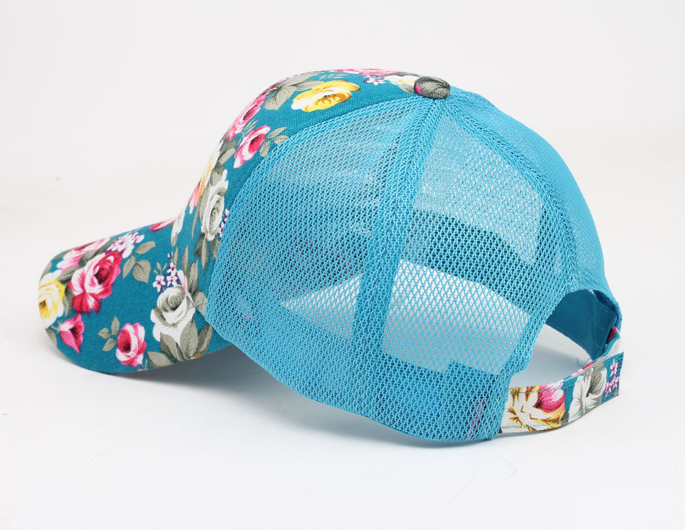 Q1398 Floral Flower Print Dad Strap Hat Sun Hat Snap Back