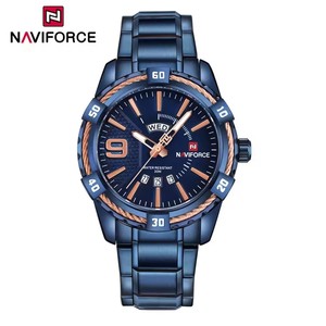 นาฬิกาควอตซ์ NAVIFORCE 9117 รุ่นยอดนิยมสำหรับผู้ชาย สายสแตนเลสสตีล กันน้ำ ดีไซน์ทันสมัย เหมาะสำหรับใส่ลำลองและเล่นกีฬา ปี 2025 - Product Image 1