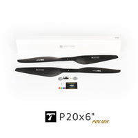 T-MOTOR P20*6 Pale en fibre de carbone polie universelle pour contrôle de vol multirotor, accessoires de drone aérien sans pilote 47G