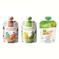 Pochette en plastique biodégradable avec bec verseur pour gel énergétique, jus et boisson, qualité alimentaire pour bébé, impression OEM, marque privée