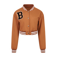 Veste décontractée de style baseball pour femme personnalisée, manteau fin en coton à manches longues pour le printemps et l'automne, vêtements tendance et à la mode