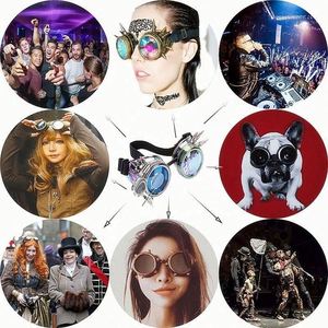 Gafas de Sol Personalizadas al por Mayor con Logotipo, Gafas de Moda para Hombre y Mujer, Gafas Punk con Remaches, Gafas Góticas Steampunk, Gafas Caleidoscopio - Product Image 6