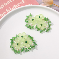 Strass en gros, appliques 3D en cristal en forme de fleurs pour robes de mariée, vêtements, chaussures, pinces à cheveux, accessoires pour cheveux, boucles d'oreilles