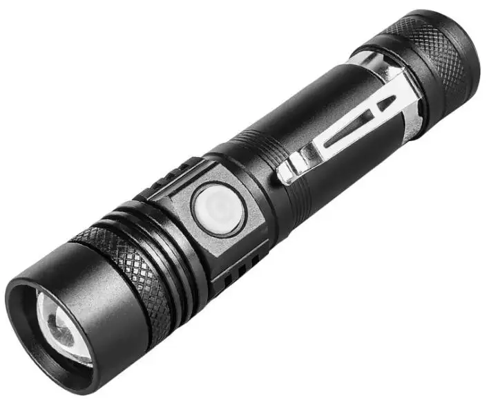 18650 Battery USB Rechargeable Torch Light High Power Ultra Bright Telescopic Zoomable T6 Flashlight