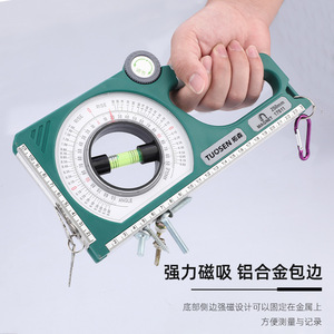 Regla de Ángulo Tusen de 230 mm, Herramienta de Nivelación Magnética con Nivel de Burbuja Ajustable para Medición en Ingeniería Civil - Product Image 2