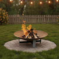 Bacs à feu de jardin ronds en acier Corten de 60 à 150 cm