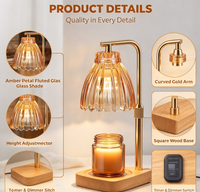 Cadeaux pour femmes, lampe chauffe-bougie avec hauteur réglable, minuterie et variateur d'intensité, cadeaux d'anniversaire pour femmes