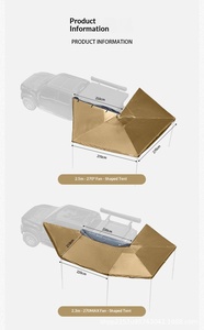 Toldo Lateral para Auto <span class=keywords><strong>Gobi</strong></span> <span class=keywords><strong>Desert</strong></span> 270 Autorizado por la Marca, Carpa Lateral para SUV, Toldo en Forma de Abanico para Acampar al Aire Libre, Parasol - Product Image 4