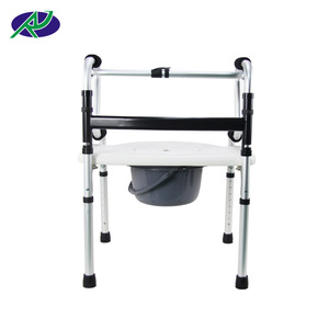 Chaise de toilette en alliage d'aluminium avec hauteur réglable pour personnes âgées, siège de toilette portable, déambulateur - Product Image 3