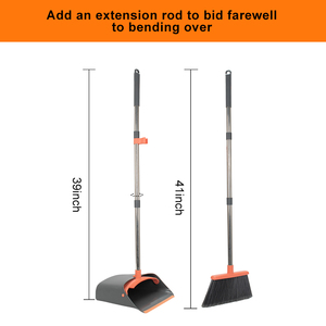 Ensemble <span class=keywords><strong>balai</strong></span> et pelle de nettoyage <span class=keywords><strong>professionnel</strong></span> HOLAMOPA avec manche en acier inoxydable pour hôtels, écoles, hôpitaux – Achat en gros - Product Image 2