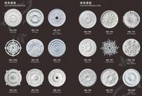 Conception moderne HN-721 Polyuréthane PU Plafond Rosette Ignifuge Intérieur Beauté Décoration pour Villas