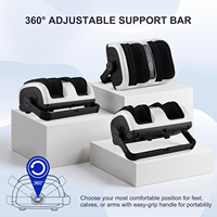 Elektrisches Shiatsu Fuß- und Wadenmassagegerät mit Verstellbarem Griff Vibrierend Rollend Luftkompression für Persönlichen Gebrauch