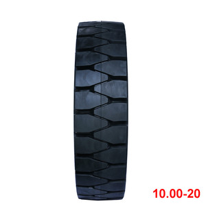 Neumático de goma sólida para carretilla elevadora industrial negra 10,00-20 100020 superventas para Carro de mano o remolque - Product Image 3