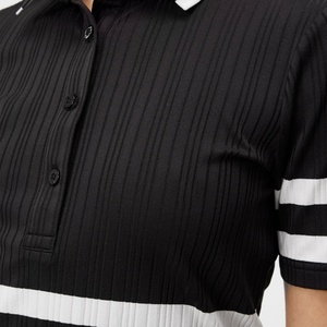 Ensemble short et haut imprimé pour femme, style preppy, respirant, col en V, taille haute, ceinture élastique, logo personnalisé, plissé, vêtements de golf - Product Image 5