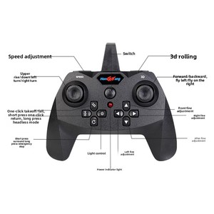 Avion RC en mousse à gyroscope 6 axes, hélicoptère télécommandé avec retournement à 360°, avion de chasse avec lumière et vol stationnaire automatique pour enfants et adultes - Product Image 3