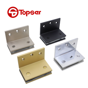 Wall Mount 90 độ cửa kính cố định kẹp <span class=keywords><strong>Bracket</strong></span> phù hợp phòng tắm Màn hình pivot bản lề - Product Image 6