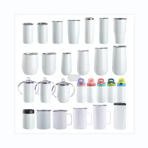 2023 Hot Sale 10Oz/12Oz/15OZ/20OZ White Tumbler Mug Supplier Printer Kids Sublimation Water Bottle