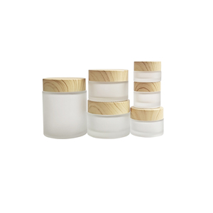 Fabricante Chino de Envases de Vidrio para Crema Cosmética, con Tapa de Bambú y Acabado Esmerilado, para Crema Facial y Corporal - Product Image 3