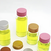 Bouteille en verre transparent pour nid d'oiseau avec couvercle à vis en aluminium coloré pour nid d'oiseau, enzyme de poisson, miel, sirop