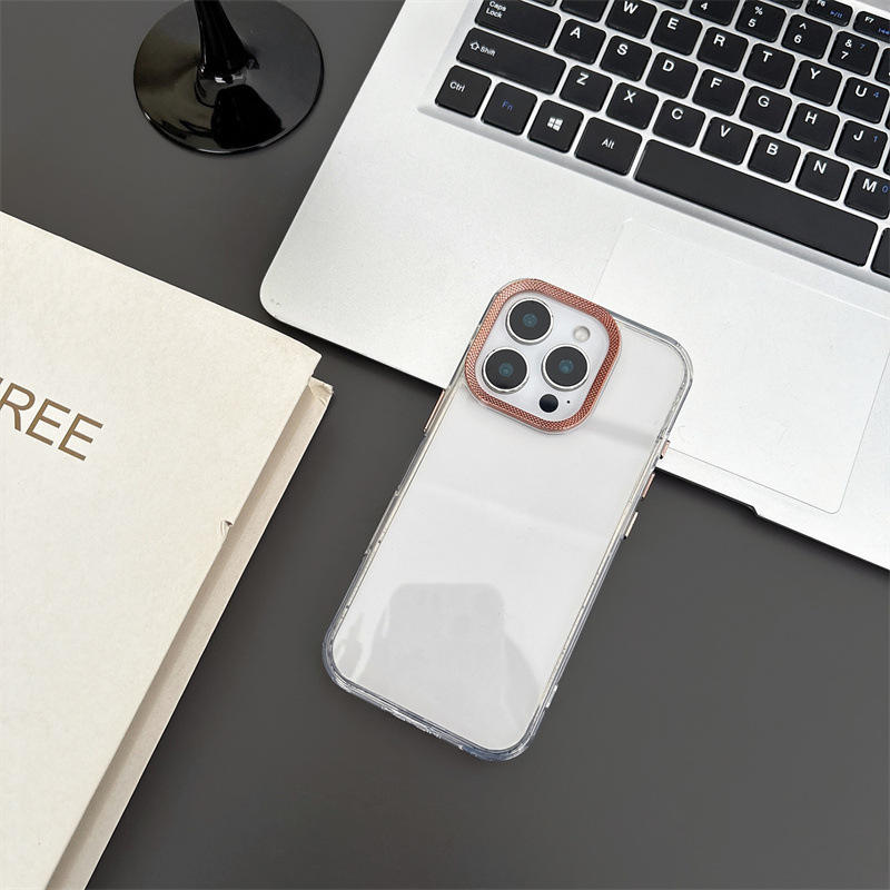 Coquille transparente à motif de diamant brun