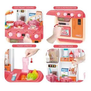 Samtoy-pulverizador de niebla con música, juego de cocina con función de agua ligera, helado, juego de simulación, juguetes de cocina preescolares con cambio de Color y comida - Product Image 3