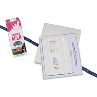Set di Quaderno A5 con Copertina Rigida in Carta Riciclata e Penna, Forniture per Ufficio, Regali, Design Personalizzato con Logo e Elastico
