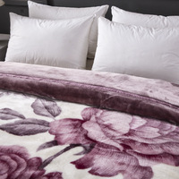 Vente en gros Couverture raschel grande taille style coréen en peluche velours polaire pour l'hiver en polyester tricoté